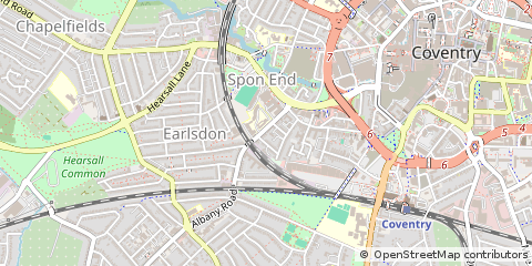 Map of Coventry, West Midlands
