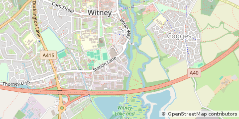 Map of Witney, Oxfordshire