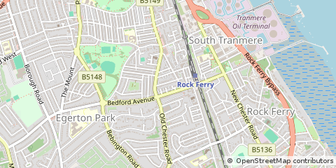 Map of Birkenhead, Merseyside