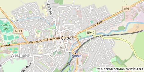 Map of Cupar, Fife