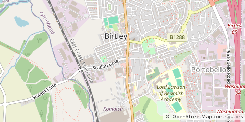 Map of Birtley Chester LE Street, County Durham