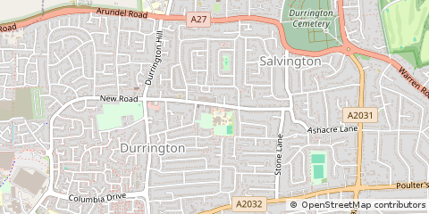 Map of Worthing, West Sussex