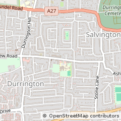 Map of Worthing, West Sussex