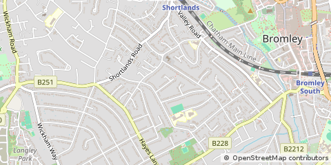 Map of Bromley, Kent