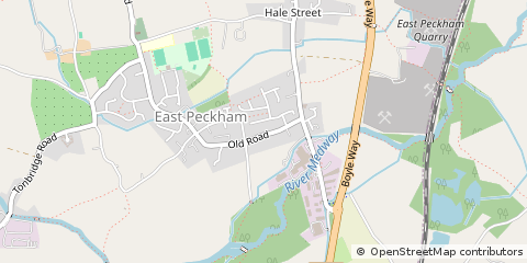 Map of East Peckham Tonbridge, Kent