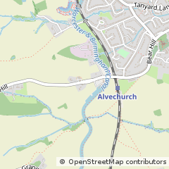 Map of Alvechurch, Worcestershire