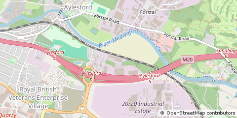 Map of Aylesford, Kent
