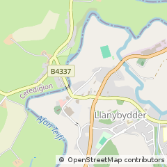 Map of Llanybydder, Carmarthenshire