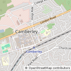 Map of Camberley, Surrey