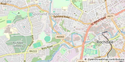 Map of Rochdale, Lancashire