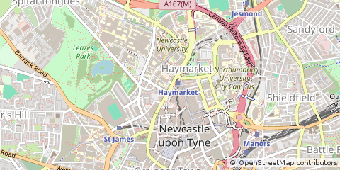Map of Newcastle Upon Tyne