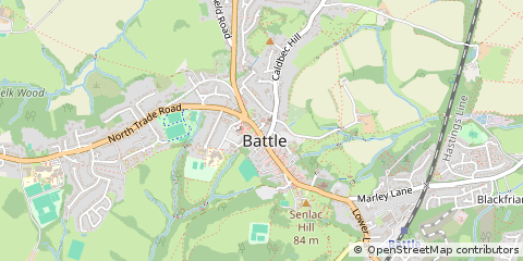 Map of Battle, East Sussex