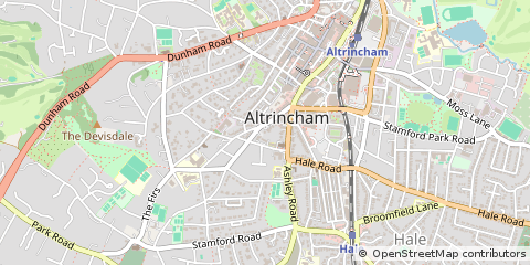 Map of Altrincham, Cheshire