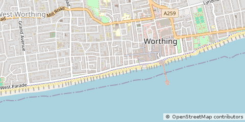 Map of Worthing