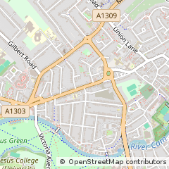 Map of Cambridge, Cambridgeshire