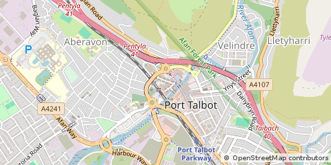 Map of Port Talbot, West Glamorgan