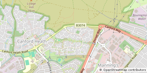 Map of Bournemouth, Dorset