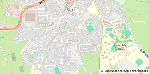 Map of Street, Somerset