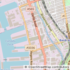 Map of Liverpool, Merseyside