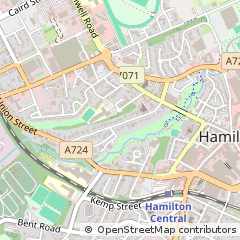 Map of Hamilton, Lanarkshire