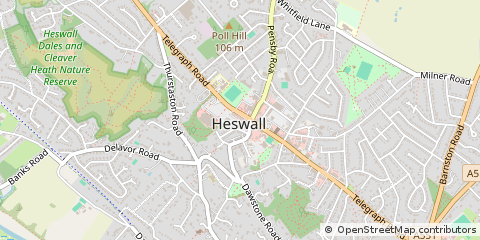 Map of Wirral, Cheshire