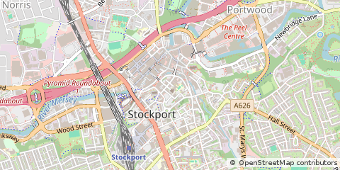 Map of Stockport, Cheshire