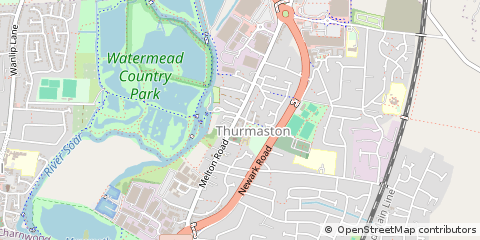 Map of Leicester, Leicestershire