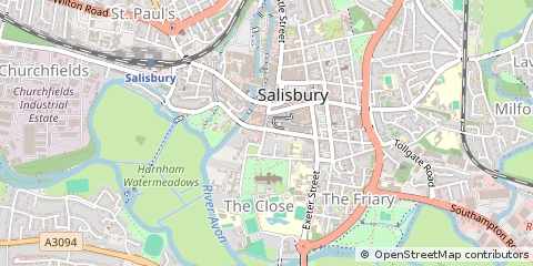 Map of Salisbury, Dorset