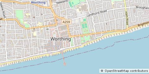 Map of Worthing