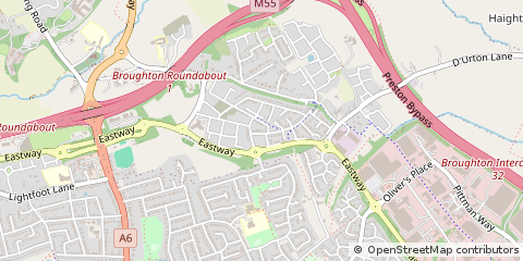 Map of Preston, Lancashire