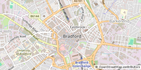 Map of West Yorkshire