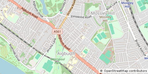 Map of Liverpool, Merseyside