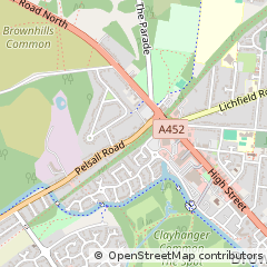 Map of Walsall, West Midlands