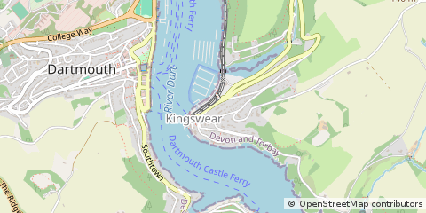 Map of Kingswear, Dartmouth