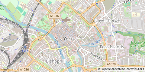 Map of York, North Yorkshire