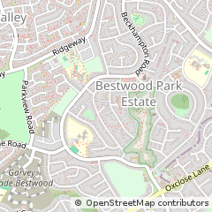 Map of Nottingham, Nottinghamshire