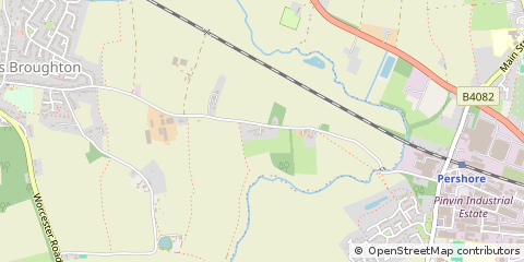 Map of Pershore, Worcestershire