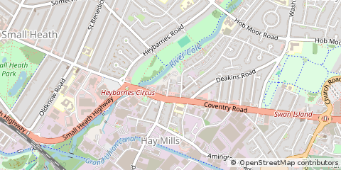 Map of Birmingham, West Midlands