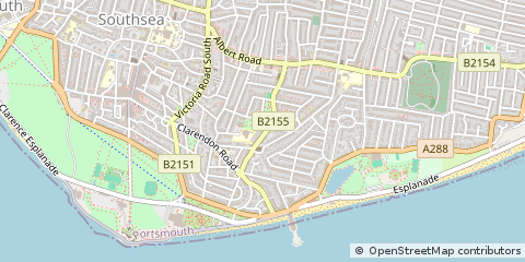 Map of Southsea, Hampshire
