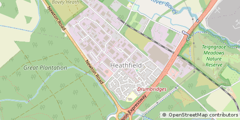 Map of Newton Abbot, Devon