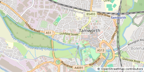 Map of Tamworth