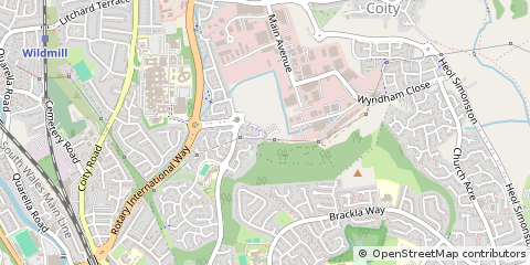 Map of Bridgend