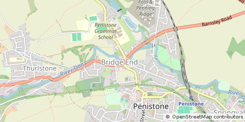 Map of Penistone, South Yorkshire