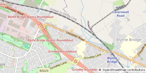 Map of Stoke on Trent, Staffordshire