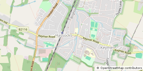 Map of Hassocks, West Sussex