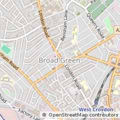 Map of Croydon, Surrey