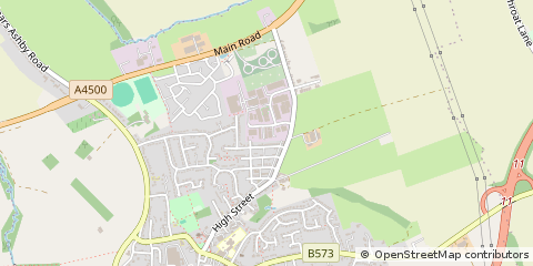 Map of Earls Barton, Northamptonshire
