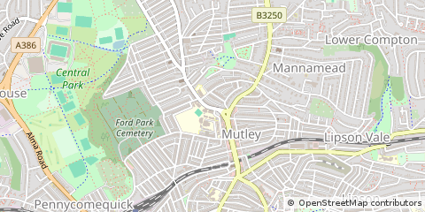 Map of Plymouth, Devon