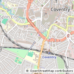 Map of Coventry, West Midlands