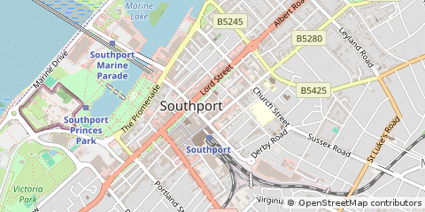 Map of Southport, Merseyside